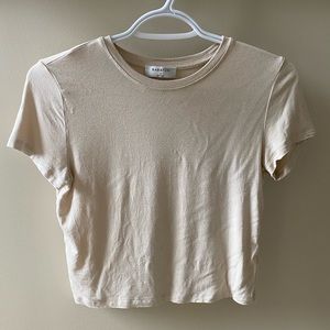 Small Babaton Everyday T-shirt in cream. Like new.